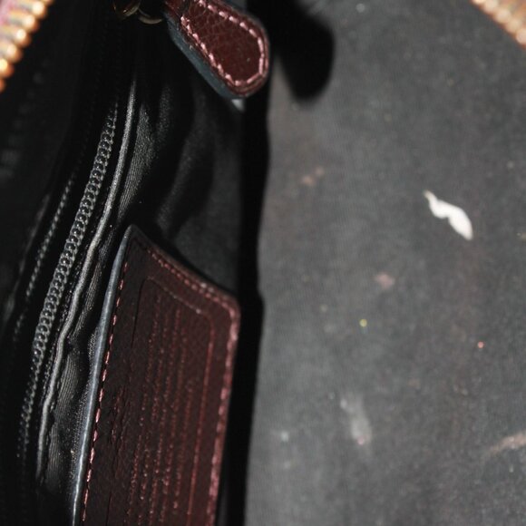 Coach Mini Bennett Metallic Burgundy Satchel bag - Picture 13 of 13